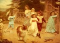 Home Team idyllic children Arthur John Elsley impressionism